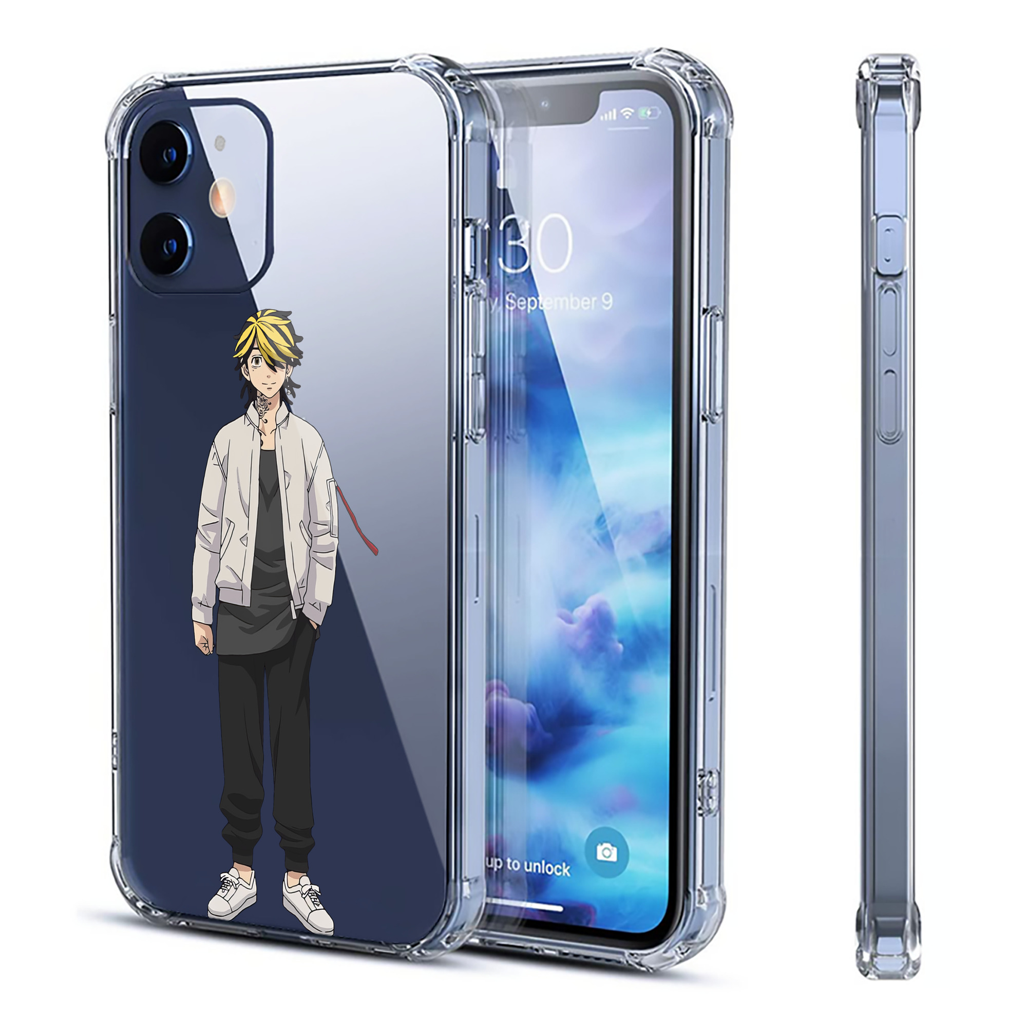 （画像用） 東京リベンジャーズ Tokyo Revengers 【iPhone 12シリーズ対応】透明スマホケース（クリアソフトケース）